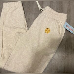 NWT Cat & Jack Light Beige Kids Joggers XXL (16/18)